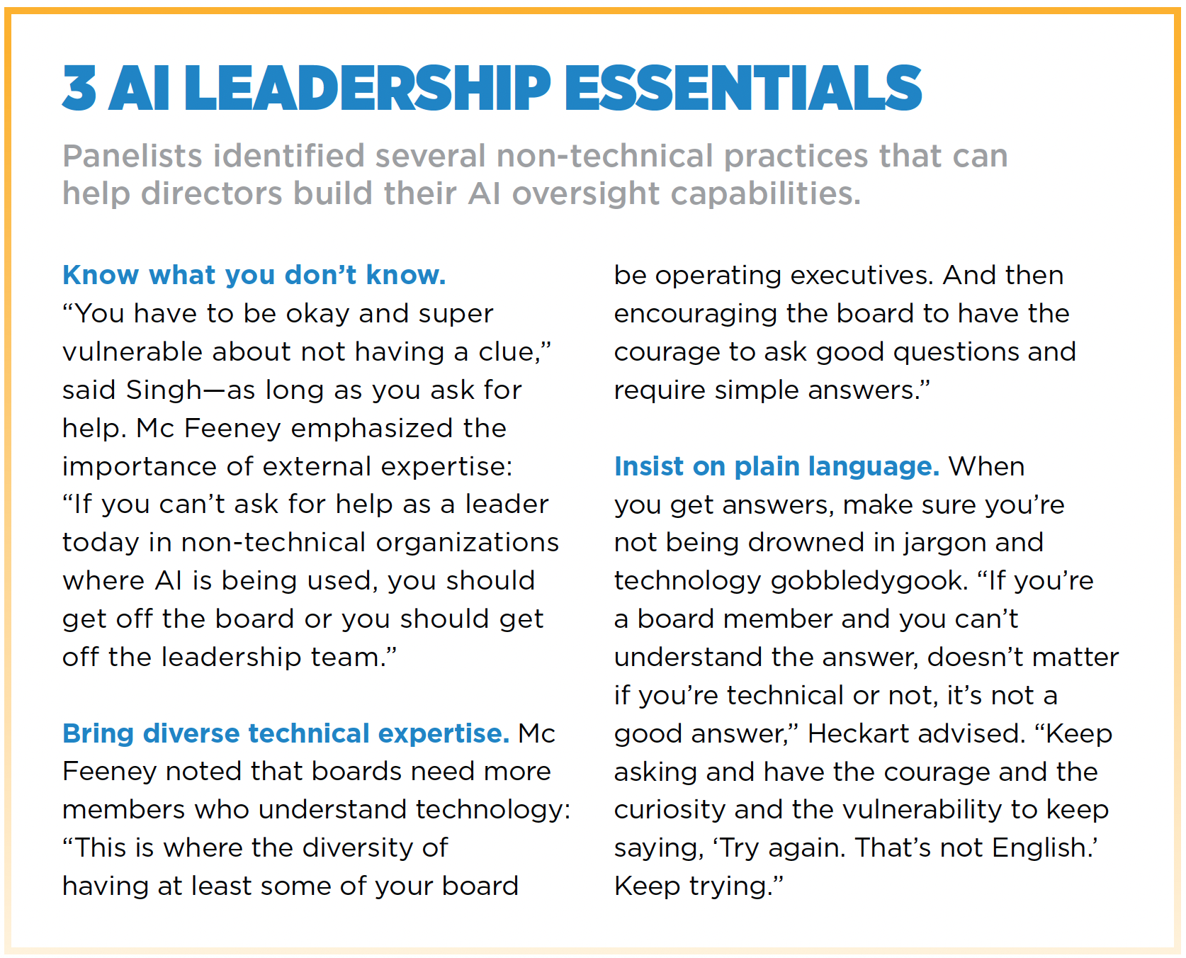 AI Leadership Essentials Sidebar