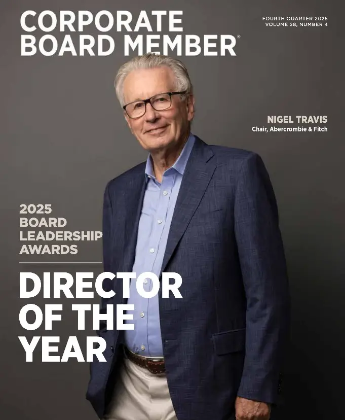 2025 Director of the Year Corporate Board Member Magazine Cover